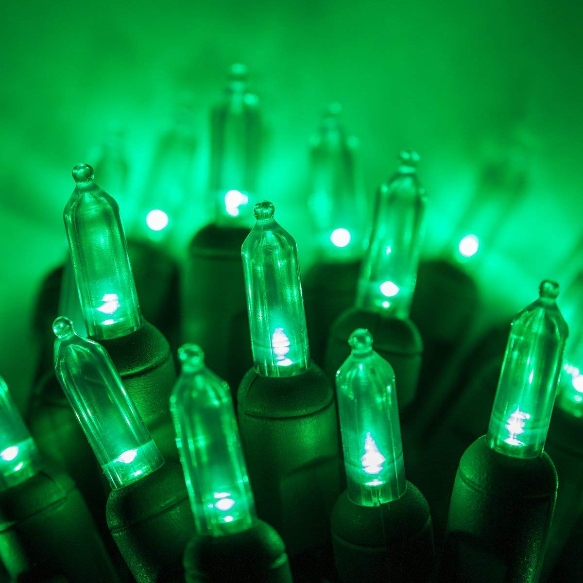 Amazon.com: Wintergreen Lighting 50 T5 LED Green Christmas Lights